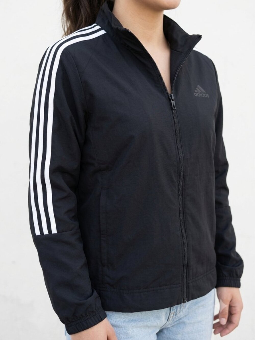 Adidas jacket for women as new size m black and white running sports jacket